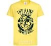 Детская футболка Life Is Like Soccer Лимонный фото