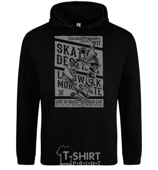 Men`s hoodie Live To Skate black фото