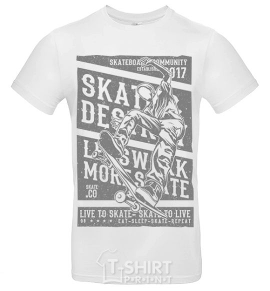 Мужская футболка Live To Skate Белый фото
