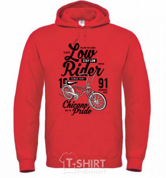 Men`s hoodie Low Rider bright-red фото