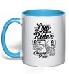 Mug with a colored handle Low Rider sky-blue фото