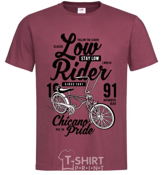 Men's T-Shirt Low Rider burgundy фото