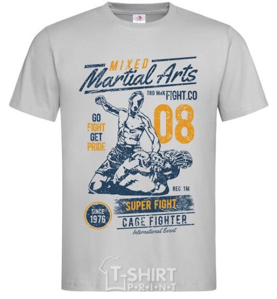 Men's T-Shirt Mixed Martial Arts grey фото