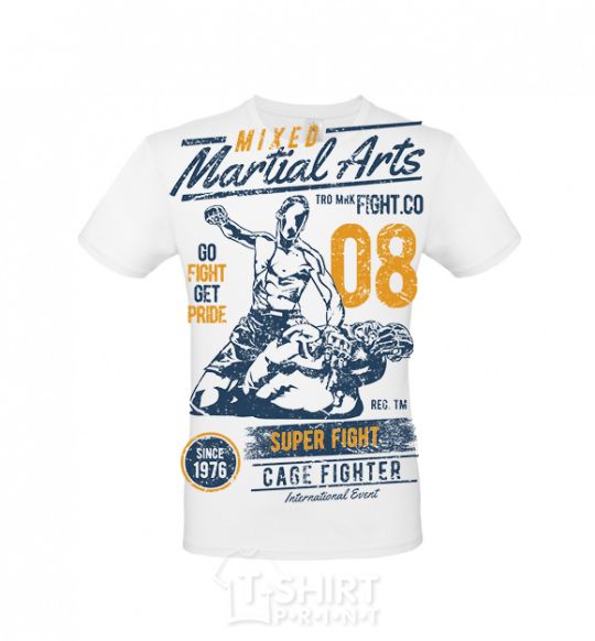 Men's T-Shirt Mixed Martial Arts White фото