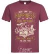 Men's T-Shirt Money Can't Buy Happiness burgundy фото