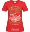 Women's T-shirt Money Can't Buy Happiness red фото
