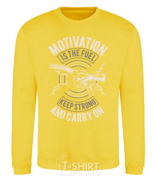 Sweatshirt Motivation Is The Fuel yellow фото