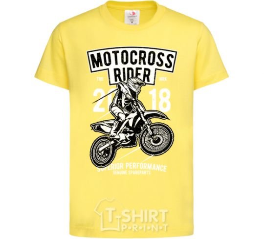 Kids T-shirt Motocross Rider cornsilk фото