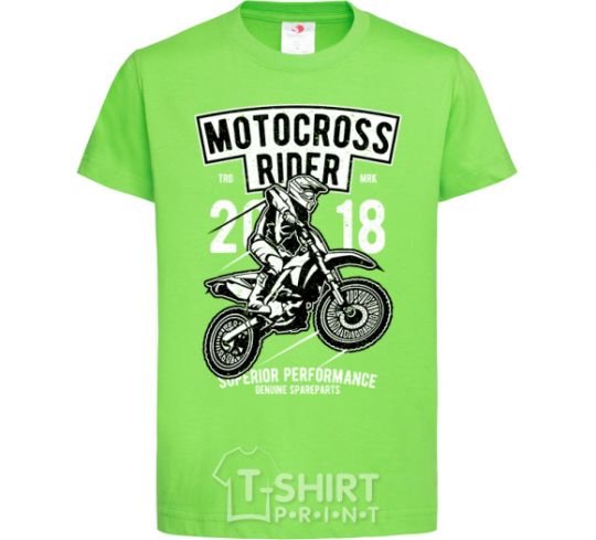 Kids T-shirt Motocross Rider orchid-green фото