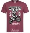 Мужская футболка Motocross Rider Бордовый фото