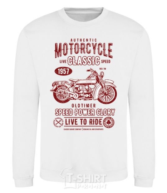 Свитшот Motorcycle Classic Белый фото