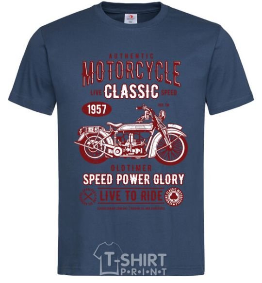 Мужская футболка Motorcycle Classic Темно-синий фото