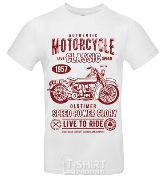 Мужская футболка Motorcycle Classic Белый фото