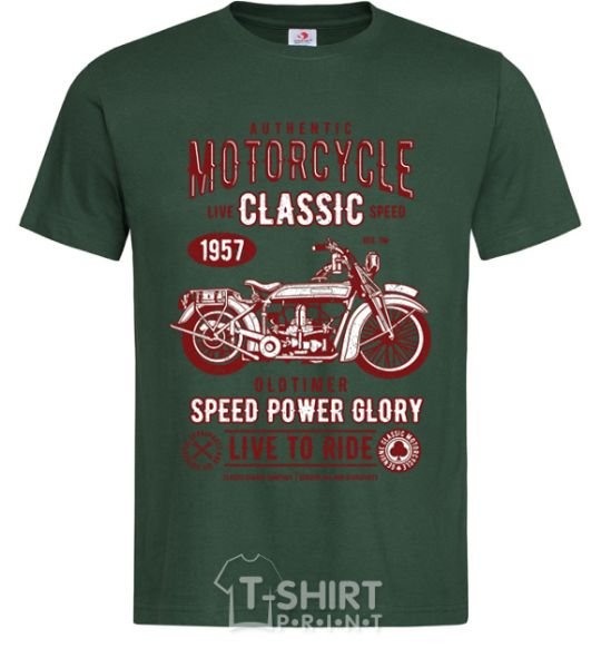 Мужская футболка Motorcycle Classic Темно-зеленый фото