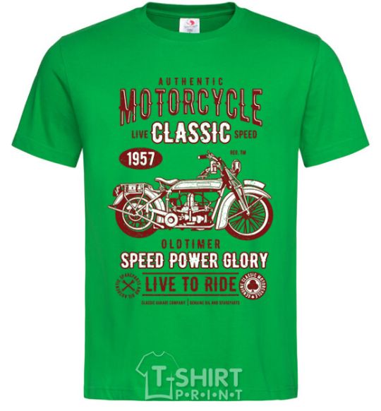 Мужская футболка Motorcycle Classic Зеленый фото