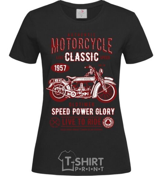 Женская футболка Motorcycle Classic Черный фото