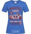 Женская футболка Motorcycle Classic Ярко-синий фото