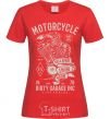 Women's T-shirt Motorcycle Full Speed Engine red фото