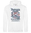 Men`s hoodie Motorcycle Legend White фото