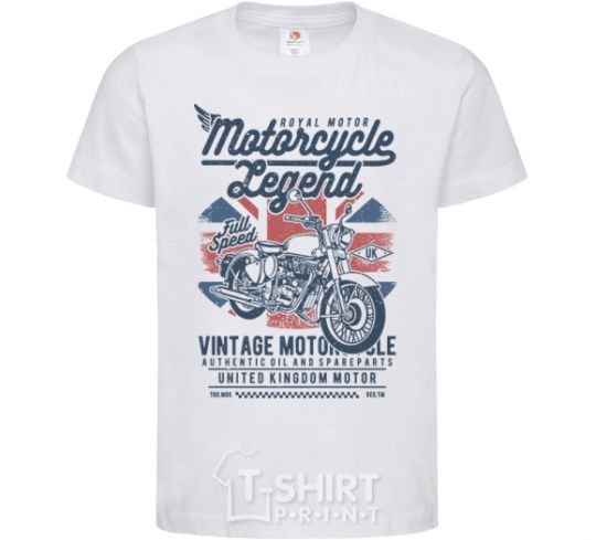 Kids T-shirt Motorcycle Legend White фото
