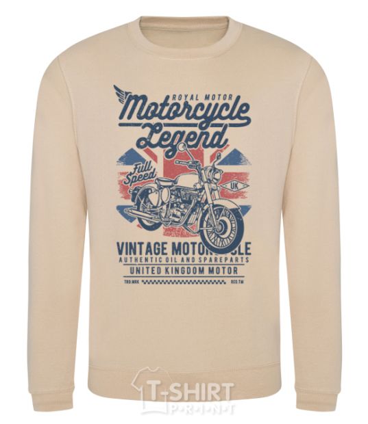 Sweatshirt Motorcycle Legend sand фото