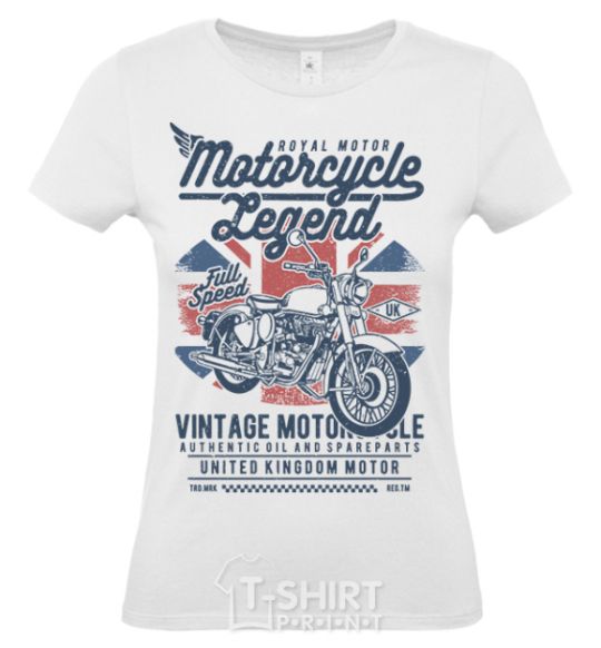 Женская футболка Motorcycle Legend Белый фото