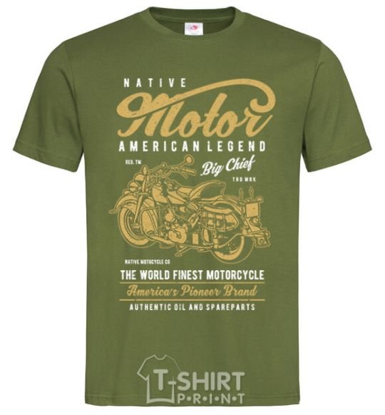 Men's T-Shirt Native Motorcycle millennial-khaki фото