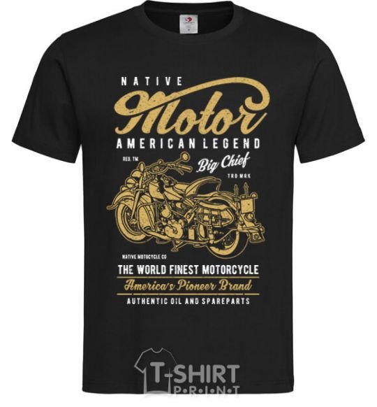 Мужская футболка Native Motorcycle Черный фото