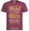 Men's T-Shirt Native Motorcycle burgundy фото