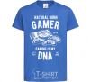 Kids T-shirt Natural Born Gamer royal-blue фото