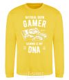 Sweatshirt Natural Born Gamer yellow фото