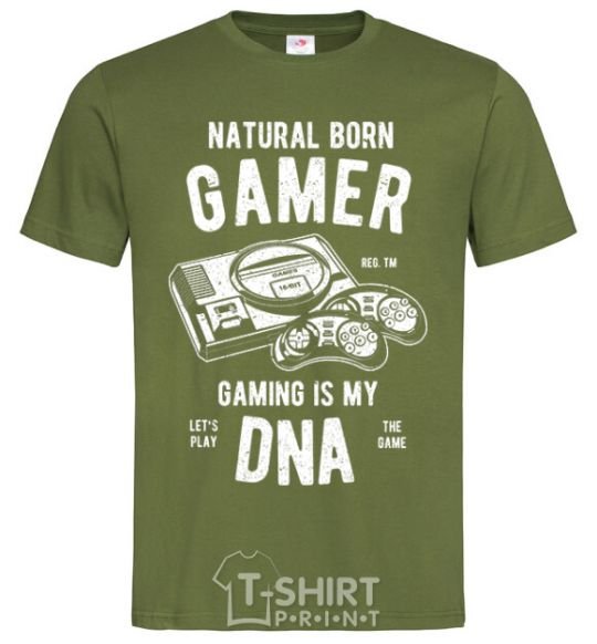 Men's T-Shirt Natural Born Gamer millennial-khaki фото