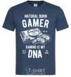 Men's T-Shirt Natural Born Gamer navy-blue фото