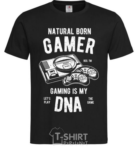 Men's T-Shirt Natural Born Gamer black фото