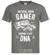 Men's T-Shirt Natural Born Gamer dark-grey фото