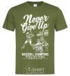 Men's T-Shirt Never Give Up millennial-khaki фото