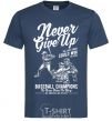 Мужская футболка Never Give Up Темно-синий фото
