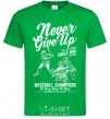 Мужская футболка Never Give Up Зеленый фото