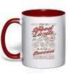 Mug with a colored handle No Speed Limits red фото