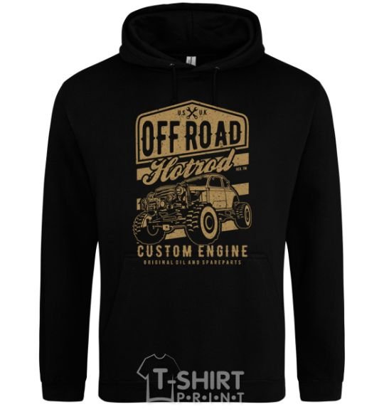 Men`s hoodie Offroad Hotrod black фото