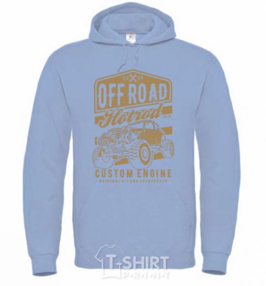 Men`s hoodie Offroad Hotrod sky-blue фото