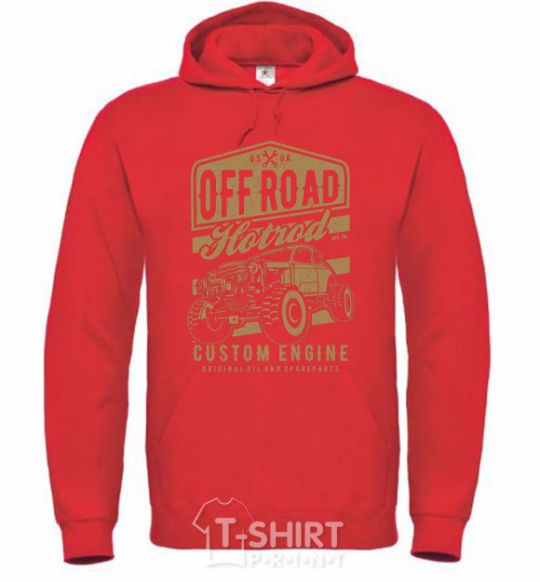 Men`s hoodie Offroad Hotrod bright-red фото