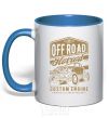 Mug with a colored handle Offroad Hotrod royal-blue фото