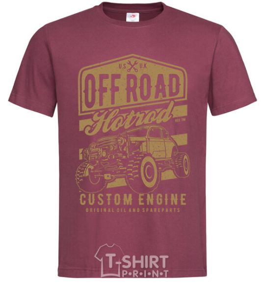 Men's T-Shirt Offroad Hotrod burgundy фото