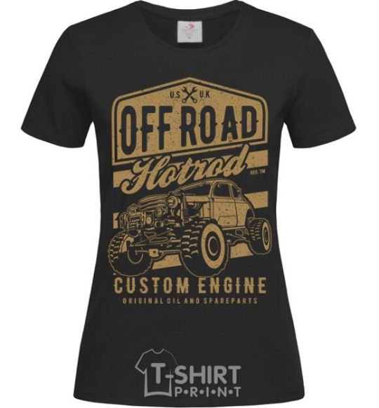 Женская футболка Offroad Hotrod Черный фото