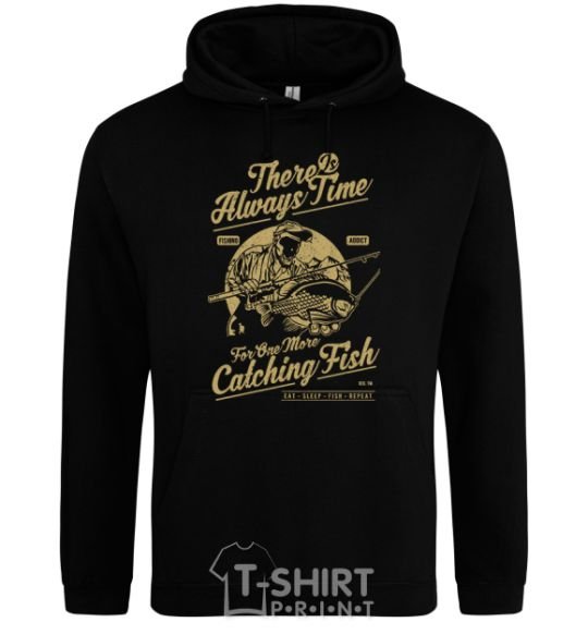 Men`s hoodie One More Catching Fish black фото