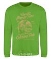 Sweatshirt One More Catching Fish orchid-green фото