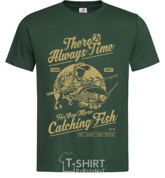 Мужская футболка One More Catching Fish Темно-зеленый фото
