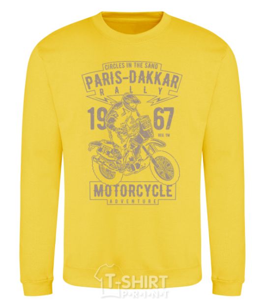 Свитшот Paris Dakkar Rally Motorcycle Солнечно желтый фото
