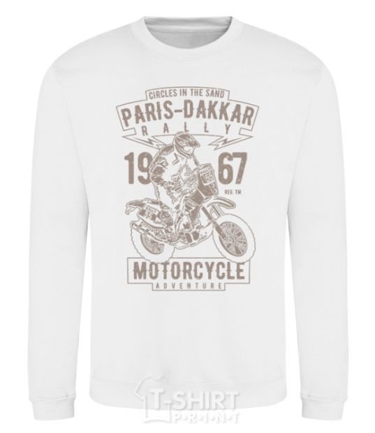 Sweatshirt Paris Dakkar Rally Motorcycle White фото